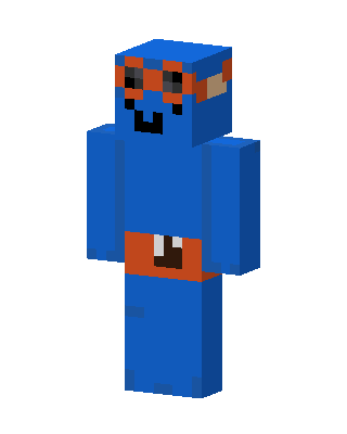 Blue Mob Boy skin, 3D preview