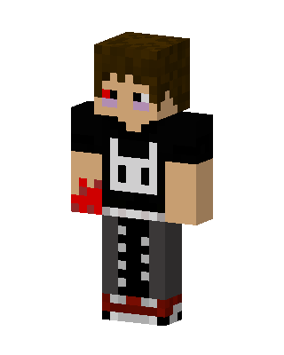 Black Emo Boy skin, 3D preview
