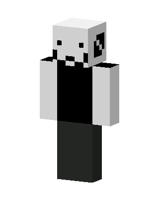 Monochrome Guy skin, 3D preview
