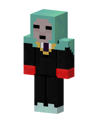 Teal Hooded Butler skin, 3D preview