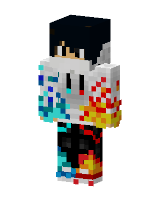 Fire Ice Hoodie Minecraft YouTuber skin