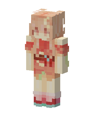 White Cutie Girl Minecraft pastel skin