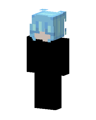 Blue Anime Girl Minecraft skin