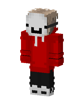 Smiley Mask Hoodie skin, 3D preview