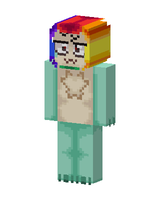 Green Player Girl skin, 3D preview