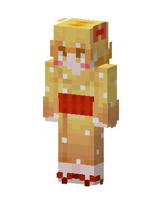 Golden Kimono skin, 3D preview