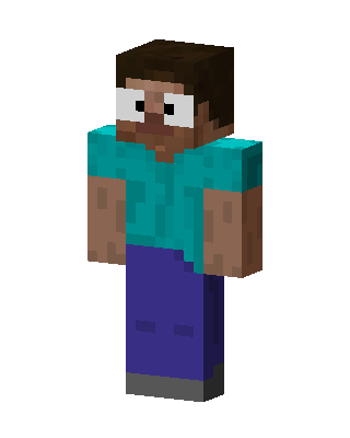 Googly Eyed Steve skin, 3D preview