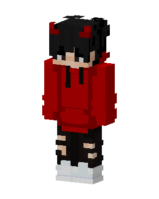 Red Devil Hoodie Minecraft skin
