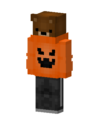 Pumpkin Bear Minecraft Halloween skin