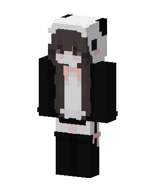 Panda Hoodie Girl Minecraft skin