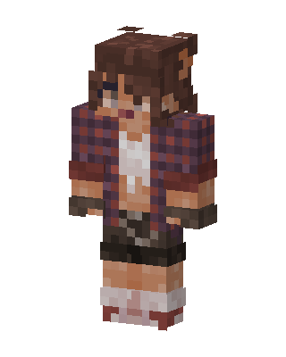 Flannel Girl skin, 3D preview