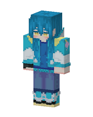 Aqua Hoodie Girl Minecraft skin