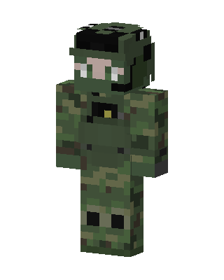 Camo Soldier skin, 3D preview