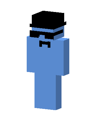 Blue Bowler skin, 3D preview