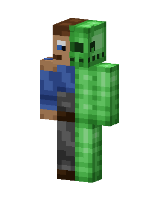 Green Creeper Boy skin, 3D preview