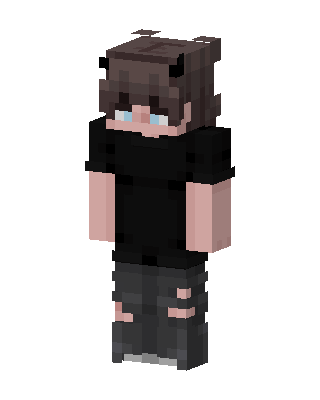 Demon Horn Boy Minecraft black skin