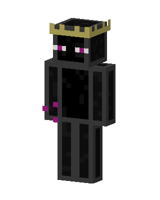 Crowned Enderman skin, 3D preview