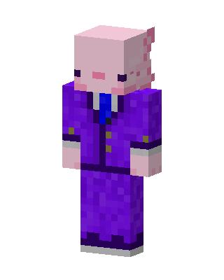 Purple Suit Girl skin, 3D preview