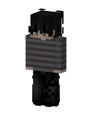 Black Emo Boy Minecraft goth skin
