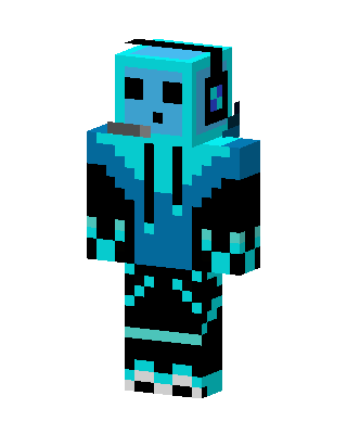 Blue Slime Gamer skin, 3D preview