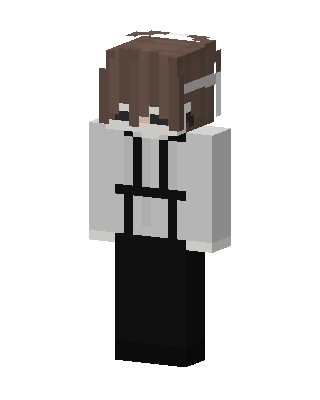 White Student Girl skin, 3D preview