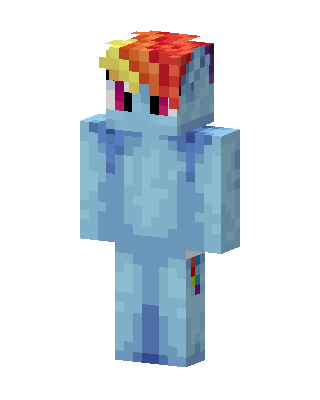 Rainbow Dash skin, 3D preview