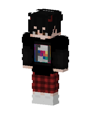 Black Gamer Boy skin, 3D preview