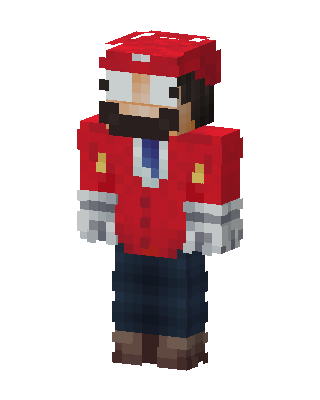 Suited Mario skin, 3D preview