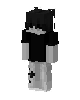 Monochrome Emo skin, 3D preview