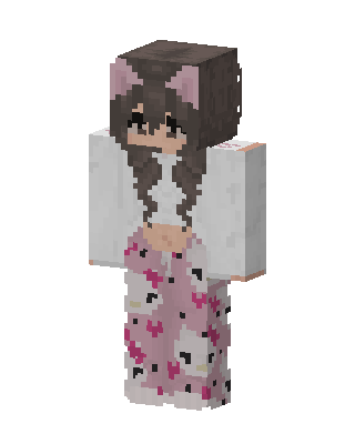 White Animal Girl Minecraft cat girl skin