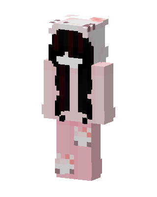 Pink Kitty Girl skin, 3D preview