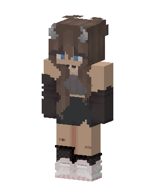 Horned Brunette skin, 3D preview