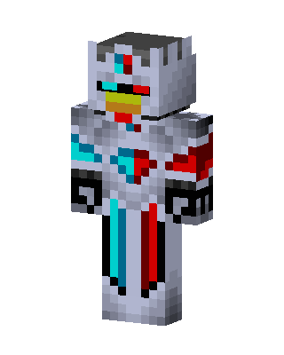 Silver Mecha Knight skin, 3D preview