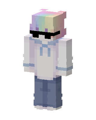 Pastel Rainbow Hoodie Minecraft skin