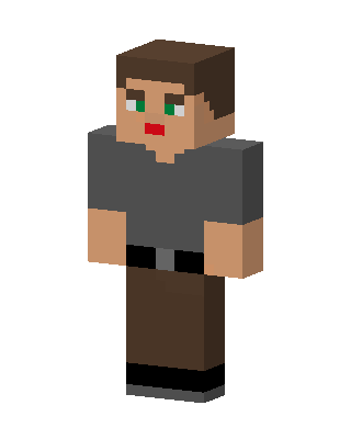 Gray Shirt Guy skin, 3D preview