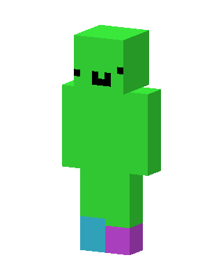 Green Blob skin, 3D preview