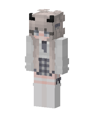 White Cutie Girl Minecraft pastel skin