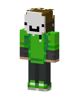 Green Gamer Boy skin, 3D preview
