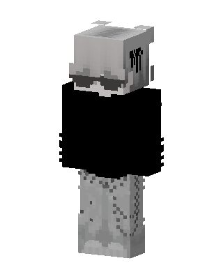 Grayscale Hoodie skin, 3D preview