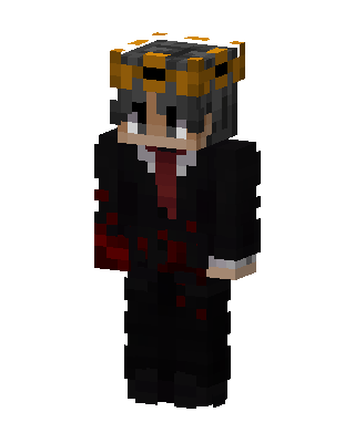 Black Crowned Suit Boy skin, 3D preview