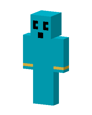 Teal Mob Boy skin, 3D preview