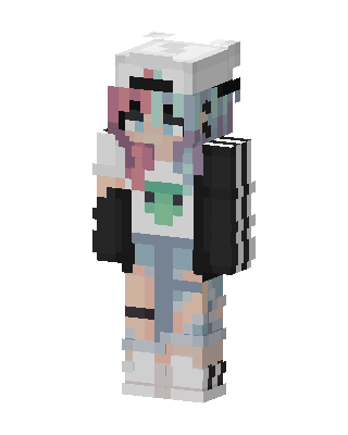 Pastel Hoodie Girl Minecraft skin
