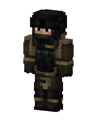 Black Ninja Boy skin, 3D preview