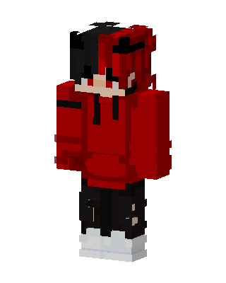 Crimson Hoodie skin, 3D preview