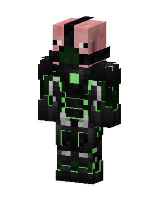 Neon Pig Soldier skin, 3D preview