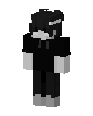 Monochrome Hoodie Minecraft ninja skin
