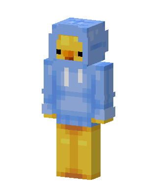 Duckling Hoodie skin, 3D preview