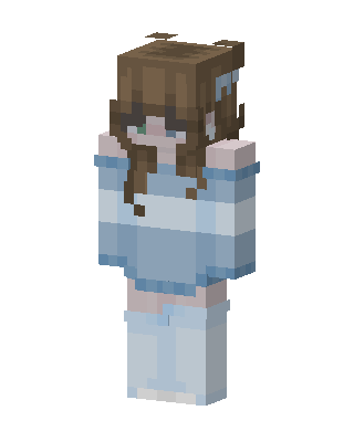 Blue Cozy Girl Minecraft skin
