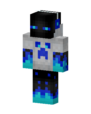 Blue Flame Creeper skin, 3D preview