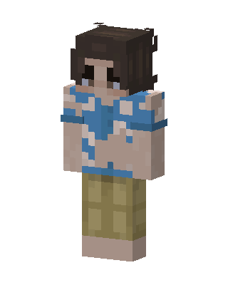 Blue Player Girl skin, 3D preview